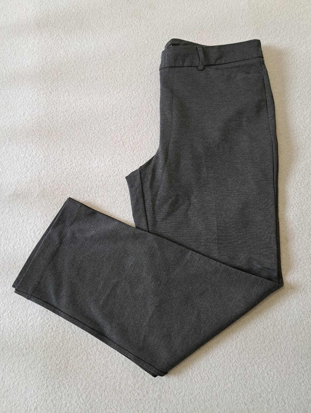 Dalia Stretch Ponte Pants Grey Women's Size 16 Pull On Pant Slim Leg Office NEW